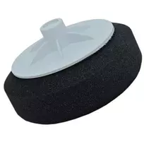 Juoda poliravimo kempinė MINKŠTA - prisukama M14, diametras 150mm PoshPad