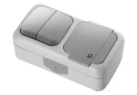 Lauko rozetė su dvigubu jungikliu, IP54, ,,Palmye", Panasonic