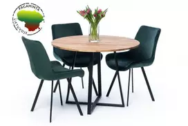 Apvalus pietų stalas "Citron" 100 cm, ąžuolo medienos masyvas