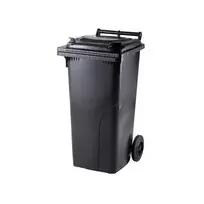 ISORT šiukšlių konteineris, 120 l, juodas