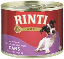 Šunų Maistas - RINTI Gold Žąsis Drėgnas 185g Be Grūdų Be Gliuteno Be Sojų