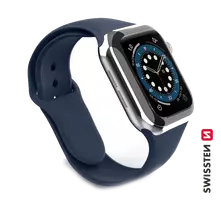 Išmaniojo laikrodžio Apple 1/2/3/4/5/6/SE silikoninis dirželis, Mėlynos spalvos, 38/40mm