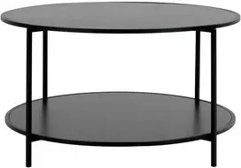 Kavos staliukas Vita, apvalus, 80 cm skersm. x 45 cm (juoda).