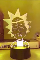 Lempa 3D Led Rick and Morty