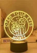 Lempa 3D Led Rick and Morty