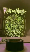Lempa 3D Led Rick and Morty
