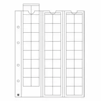 LEUCHTTURM OPTIMA albumo įmautės 5 lapai x 54 monetoms iki 20 mm Ø
