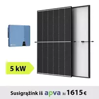 5kW Saulės elektrinės komplektas: Solplanet inverteris + TrinaSolar saulės moduliai