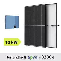 10kW Saulės elektrinės komplektas: Solplanet inverteris + TrinaSolar saulės moduliai