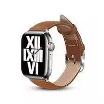 Crong Išmaniojo laikrodžio Apple odinis dirželis, Rudos spalvos, 42/44/45/49mm