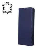 TelForceone Natūralios odos Smart Pro dėklas, skirtas Samsung Galaxy A54 5G tamsiai mėlynas