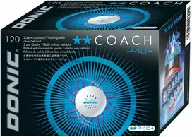 Stalo teniso kamuoliukai DONIC P40+ Coach 2žv. 120 vnt Baltas