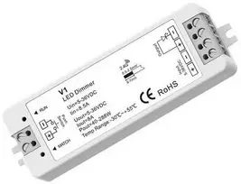 SKYDANCE V1 nuolatinės įtampos valdiklis 5-36V, 1x 8A, Push-Dimm