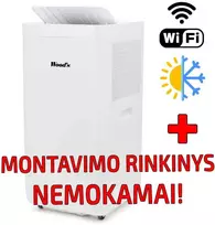 Mobilus kondicionierius MILAN WiFi DUO 9K Smart Wood's +DOVANA montavimo rinkinys
