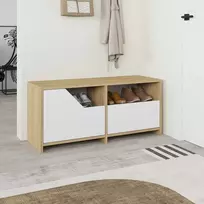 Batų dėžė MAK476 balta/ąžuolas (Nemokamas pristatymas)
