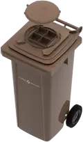 Šiukšlių konteineris su mikrobiologiniu filtru, 120 L, rudas