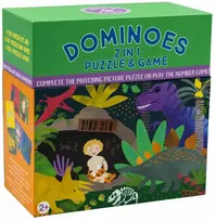 Rock Žaidimas domino-dėlionė 2in1, Dinozaurai