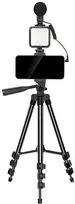 Elight M5 Vlog Telefona Fix Video & Foto komplekts ar Led gaismu / Mikrofonu / Statīvu 1.3m / pulti