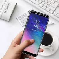 Samsung Galaxy A6 (2018) baltas telefono ekrano apsauginis stiklas