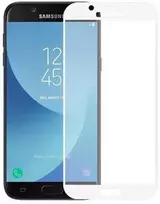 Samsung Galaxy J3 2017 telefono ekrano baltos spalvos apsauginis stiklas