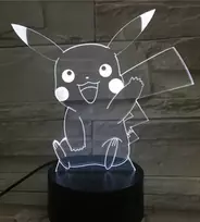 Lempa 3D Led Pokemon Pikachu