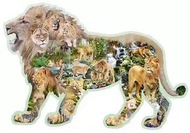 Medinė dėlionė Riaumojantis liūtas, 250 detalių