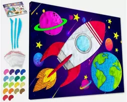Splat Planet paveikslas iš modelino, Kosmosas 30x40cm