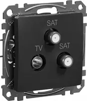 Schneider Electric GN.TV/SAT/SAT KO.4DB Juodas AN.SEDNA DES