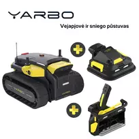 Belaidis robotas su vejapjovės ir sniego pūstuvo moduliais YARBO