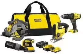 Įrankių rinkinys Stanley SFMCK412MDS-QW (SFMCD711+SFMCS500+SFMCS600+SFMCW220); 18V; 1x2,0/4,0 Ah akum.