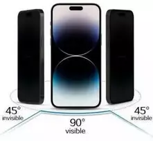 Fusion Accessories Topt Apsauginis stiklas „Privacy Glass“, skirtas iPhone 15 Juodas