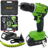 Akumuliatorinis suktuvas - gręžtuvas ProCraft PA18LiN, 20 V, 2 Ah