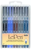 Marvy Uchida Stilingi rašikliai plonu antgaliu Le Pen 4300-10DX Earth Tone, 10vnt.