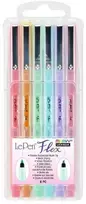 Marvy Uchida Rašikliai teptukiniu galiuku Le Pen Flex 4800-6P Pastel, 6vnt.
