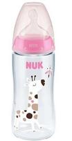 Antikolikinis butelis su jutikliniu NUK FC+, 300 ml + žindukas 0-6 m.