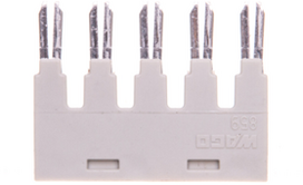 Wago 859-405 5 krypčių šukos tiltelis 18A šviesiai pilkas 859-405 /25 vnt./