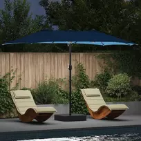 Sodo skėtis 385 x 209 x 244 cm Poliesteris Azurblau