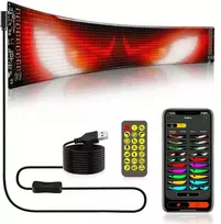 LED matricos pikselių skydelis, slenkantys ryškūs reklaminiai LED ženklai, lankstus ekranas, valdomas „Bluetooth“ programėle