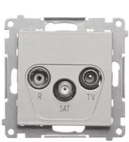 Kontakt Simon TASK.01/143 Simon 55 R-TV-SAT antenos terminalas/galinis lizdas (modulis). 1x Įėjimas: 5 MHz 2,4 GHz Matinis aliuminis TASK.01/143