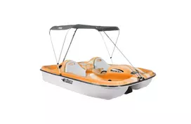 Vandens dviratis PELICAN MONACO DLX ANGLER, 229 x 159 cm, 50 kg, 2 suaugę + 2 maži vaikai, RAM-X, HDPE, Pagaminta Kanadoje, Oranžinis