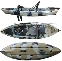 Vienvietė minama žvejybinė baidarė AMBER SCAD 10.1, FLAP pedal, 308 x 88 x 38 cm, Sand Camo, HDPE