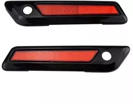 Raudonų atšvaistų komplektas ant Harley Touring 2014-2023 šoninių daiktadėžių