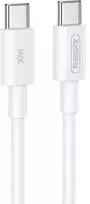 USB kabelis Remax RC-C021 USB-C to USB-C 30W 2.0m baltas
