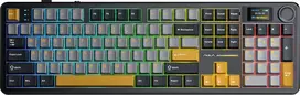 F108 Pro Gray+Oranžinis+Deep Gray Reaper Switch RGB Klaviatūra by AULA