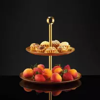 Tortinė dwupoziomowa Serve 27 cm auksinė AMBITION
