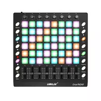 WORLDE MIDI Drum Pad Controller – 48 RGB multi-touch pad’ai, DJ beat maker ir live performance kontroleris