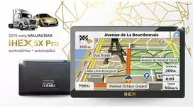GPS navigacijos modelis IHEX 7X Pro, 7" ekranas, navigacija sunkvežimiui ir lengvajai