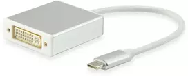 Equip Adapteris USB-C -> DVI-I DualLink (24+5) 2k60Hz 0.15m si (Pažeista pakuotė)