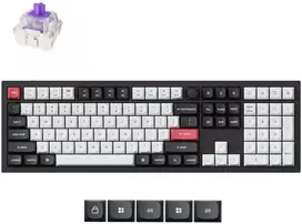 Belaidė magnetinė klaviatūra Keychron Q6H-P1, Nebula jungikliai, US INTL ANSI išdėst., Juoda