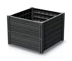 PROSPERPLAST DARŽO DĖŽĖ-SODO RABATĖ BASE PLANET 61,8×61,8x46cm ANTRACITO SPALVOS